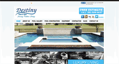 Desktop Screenshot of cincoranch.destinycustompools.com